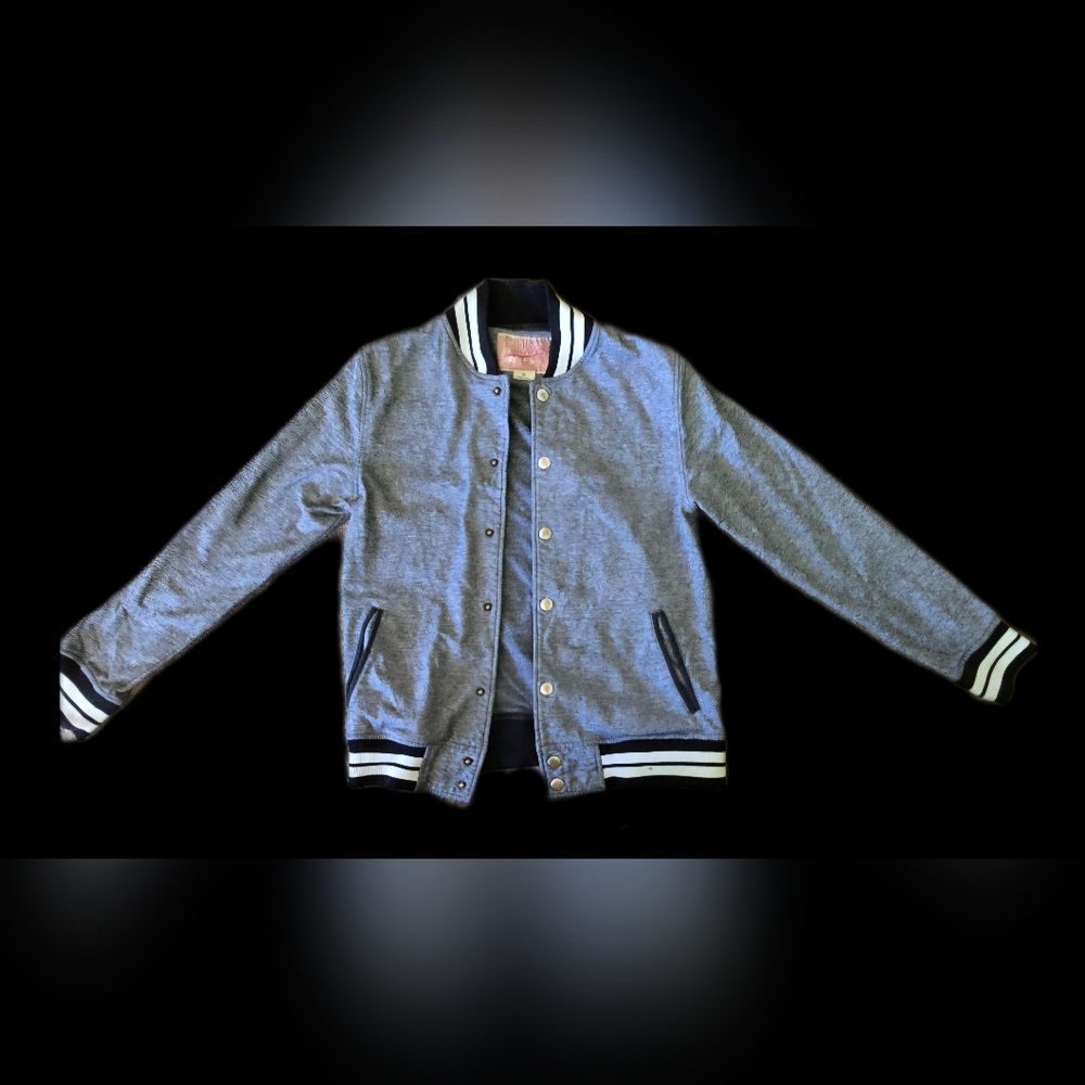 Trademark‎ Brooklyn Cloth Men's Varsity Baseball Jacket Gray Size M